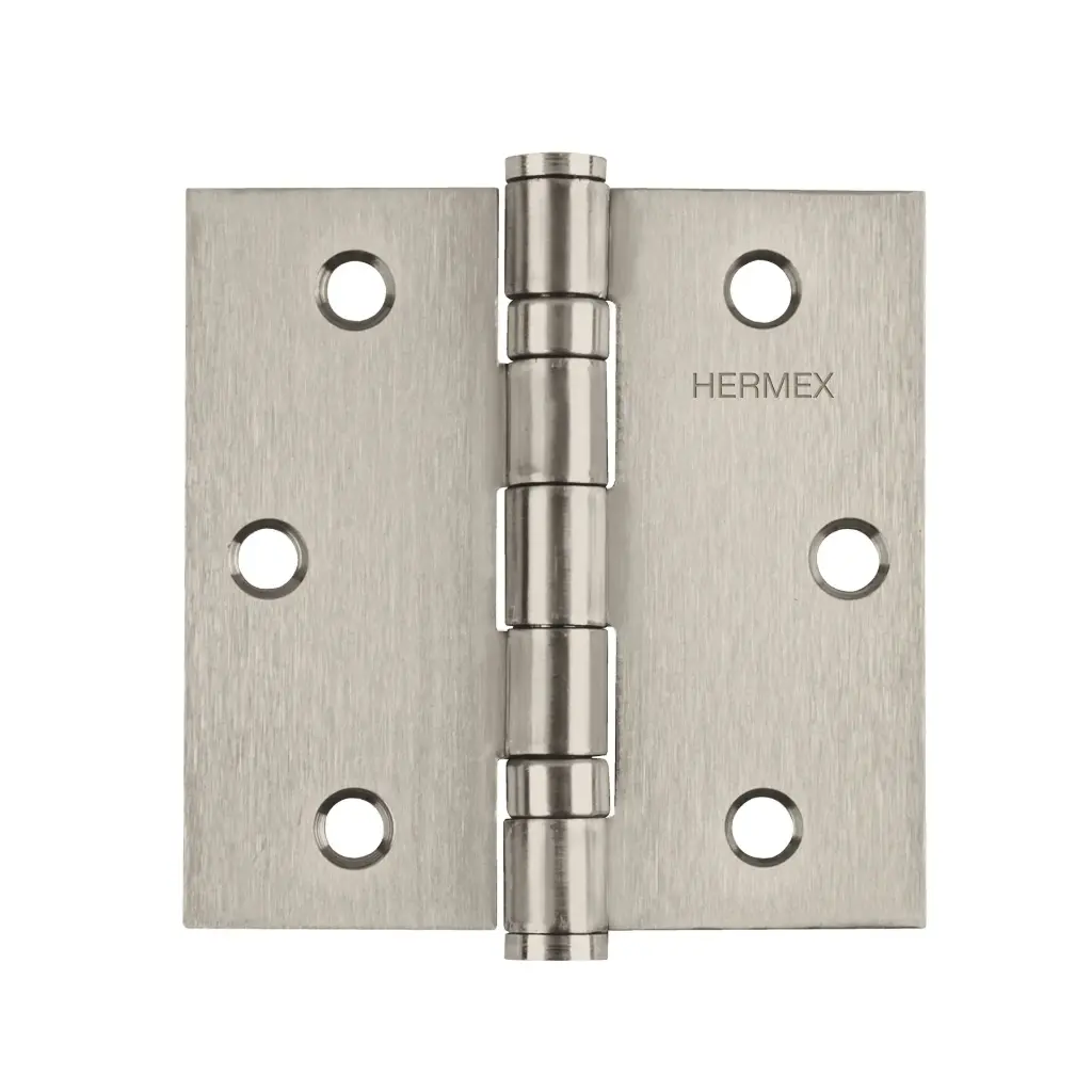 Bisagra cuadrada 3-1/2' acero inoxidable, plana, Hermex bc-354p