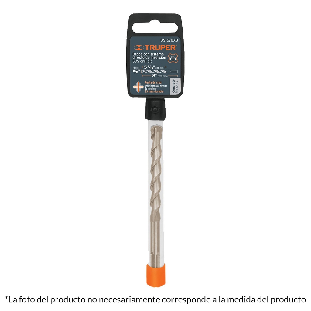Broca SDS plus 7/16 x 6', Truper bs-7/16x6