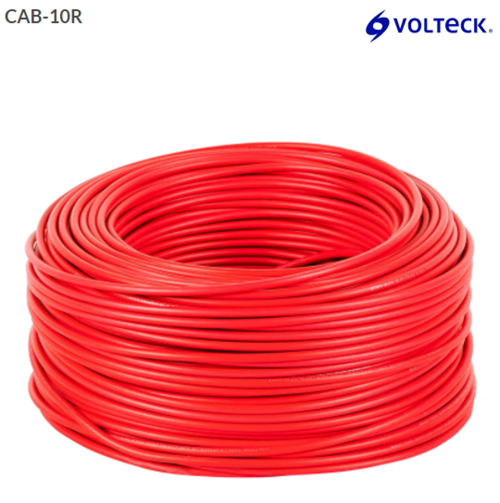 Rollo de 100 m de cable thhw-ls 14 AWG rojo, Volteck cab-14r