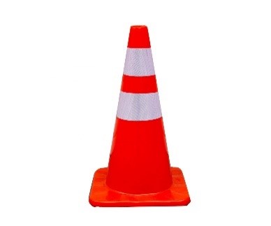 Cono naranja 100% de PVC  de 70  cm con 1 reflejante