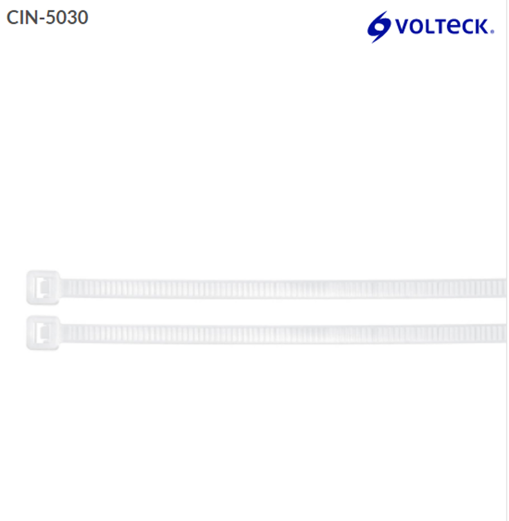 Bolsa con 50 cinchos plásticos 50 lb, 300x4.5 mm, naturales cin-5030