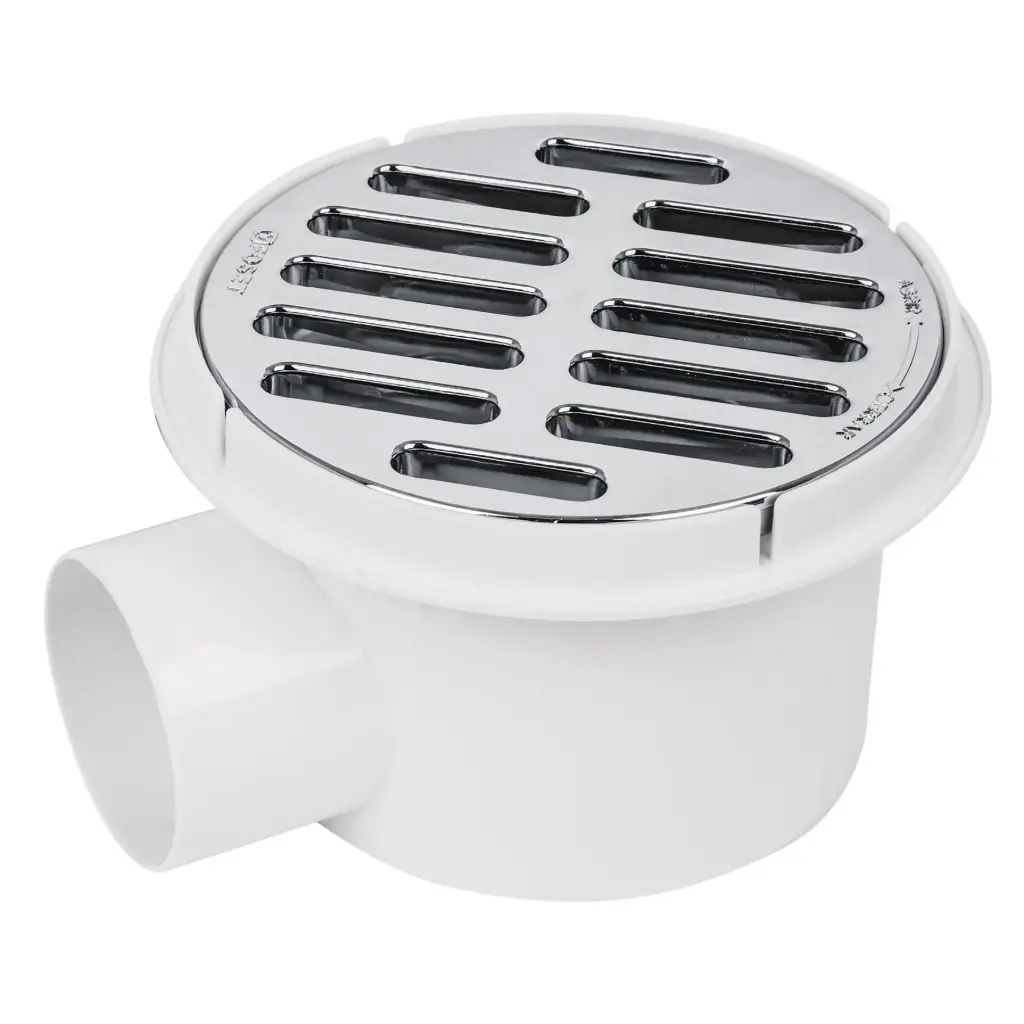 49618 Coladera de ABS salida lateral y rejilla 5', 1/4 de vuelta COL-61