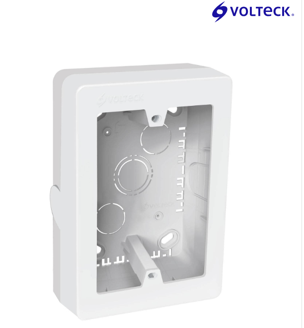 Caja de contactos para canaleta 3' x 5', blanca, Volteck cru-3x5