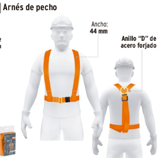 14431 Arnés de pecho con 1 anillo, Truper ARN-5434