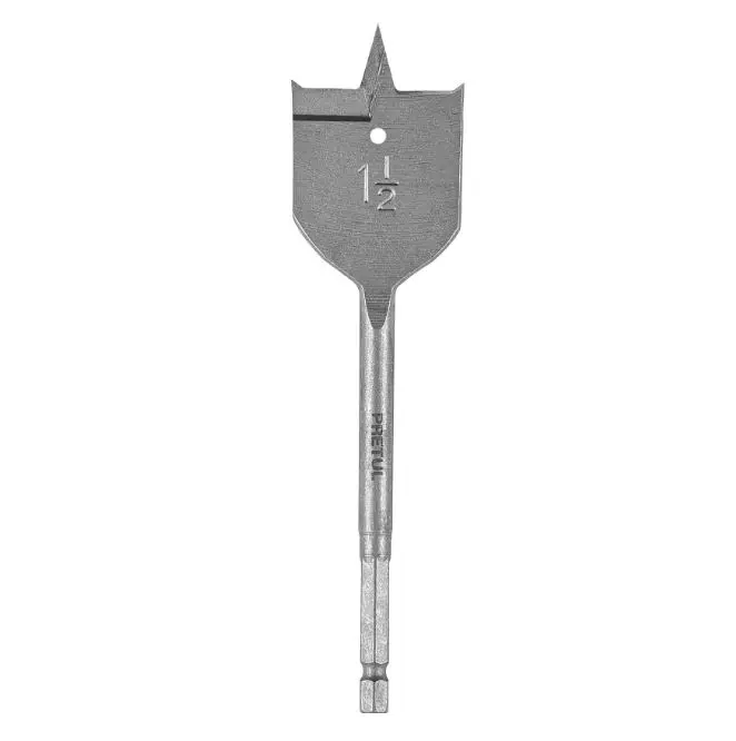 Broca plana de manita 1-1/2' para madera, Pretul bpp-1-1/2