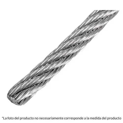48817 Metro de cable flexible 3/8' de acero 7x19 hilos, 75 m CAB-3/8F