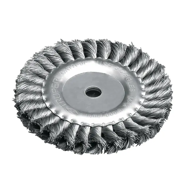 Carda trenzado fino 6' x 5/8' para esmeril, Truper catr-6f