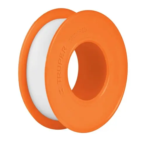 Cinta teflon sella roscas 3/4' x 13 m de largo, uso general, Truper ctf-3/4x13