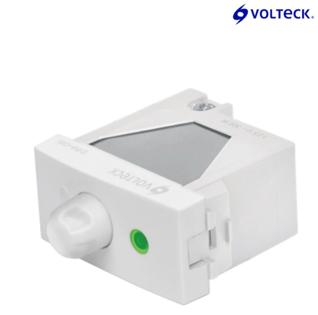 48330 Dimmer giratorio, línea Oslo, color blanco, Volteck DIM-OB