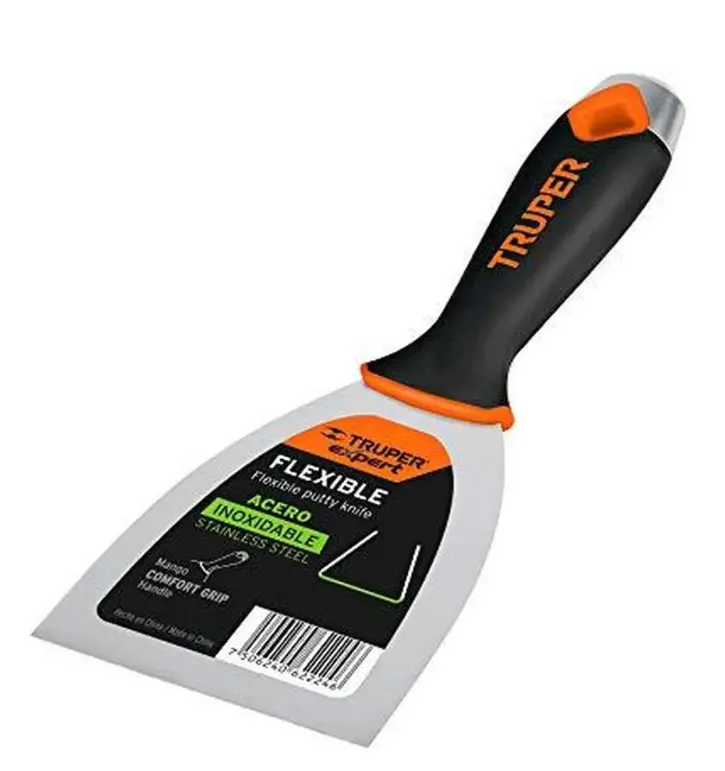 Espátula flexible 3' acero inox. mango comfort grip, Expert et-3fx