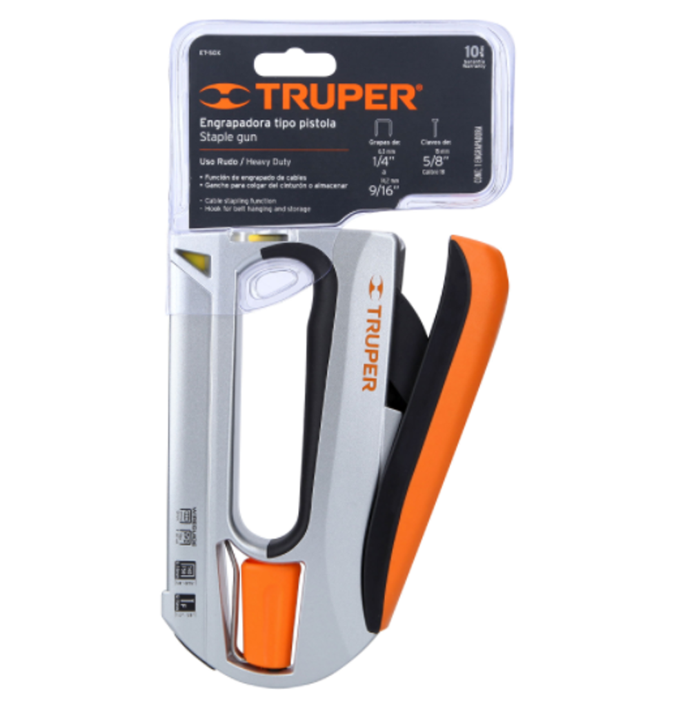17981 Engrapadora / clavadora tipo pistola uso rudo, Truper ET-50X
