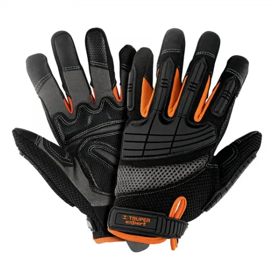15158 Guantes para mecánicos con protección anti-impacto, Truper GU-665