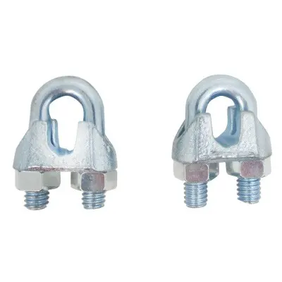 Blíster con 2 nudos (perros) de hierro para cable de 1/4' nudo-1/4