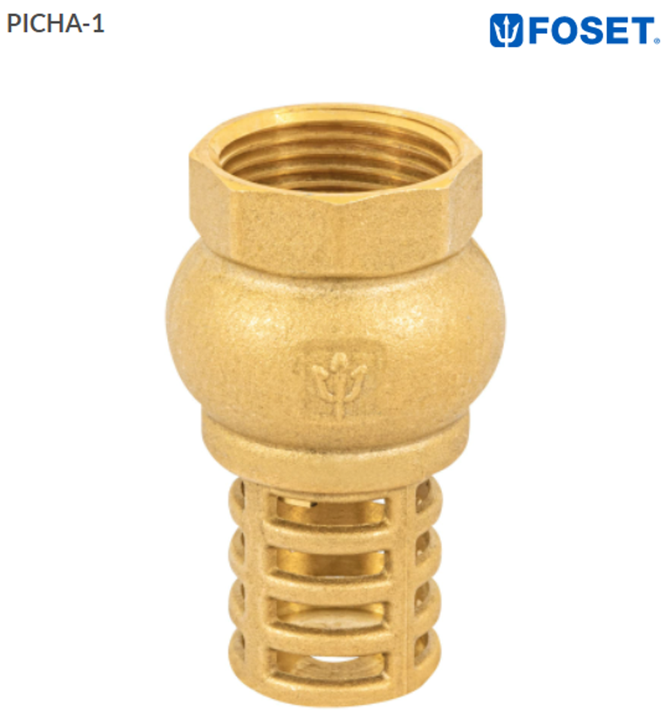 49046 Pichancha con rejilla de latón 1', Foset PICHA-1