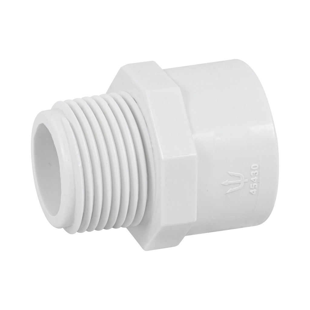 45430 Adaptador macho de PVC de 3/4', Foset PVC-612