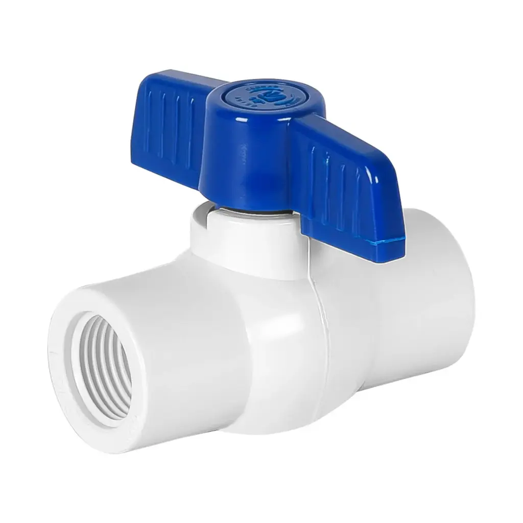 Válvula esfera de PVC 1/2' roscable, Foset pvc-es-1/2r