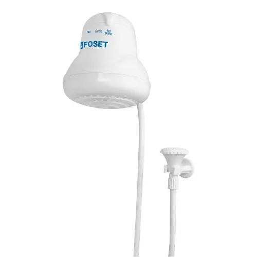 Regadera eléctrica de 4 temperaturas, 5-3/8', blanca, Foset regel-4