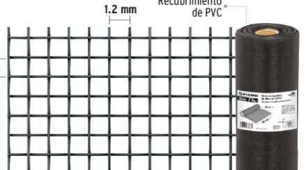 44994 Rollo de 30 m x 0.9 m malla mosquitera fibra de vidrio negra TEMO-09FN