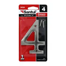 [8434] Número  4  para exterior 4  de Santul