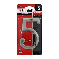 [8435] Número  5  para exterior 4  de Santul