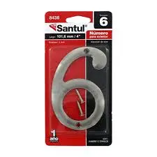 [8436] Número  6  para exterior 4  de Santul