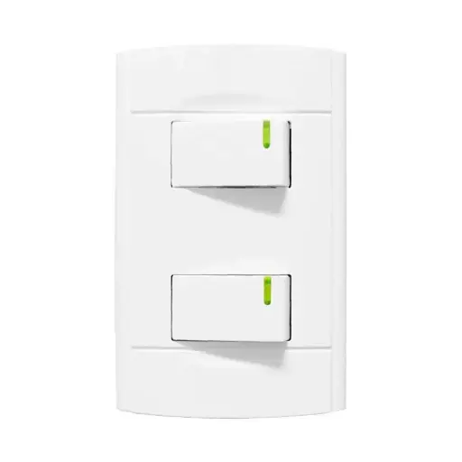 [4442] Placa Roma apagador doble Sanelec