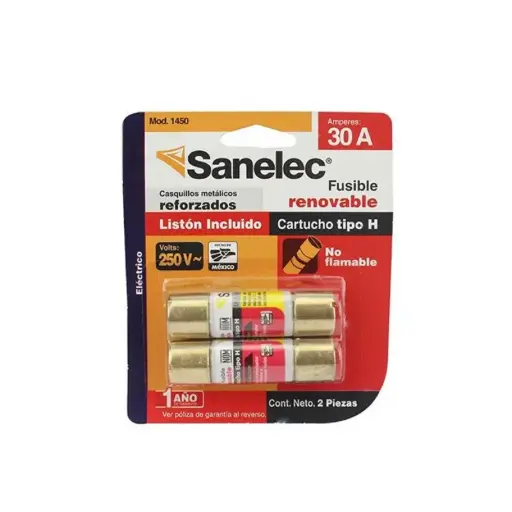 [1450] Fusible 30 a reforzado jgo 2 Sanelec