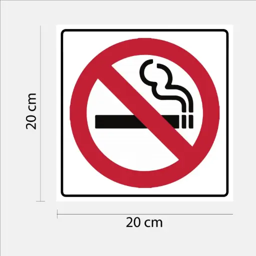 [FESEÑALNOFUMAR-25X20] Letrero de trovicel de 3mm con dimensiones 25x20cm con diseño y leyenda: "no fumar"