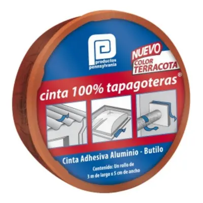 [121-4CBU00024       ] Cinta 100% tapagoteras 5cmx3m terracota pennsylvania h87