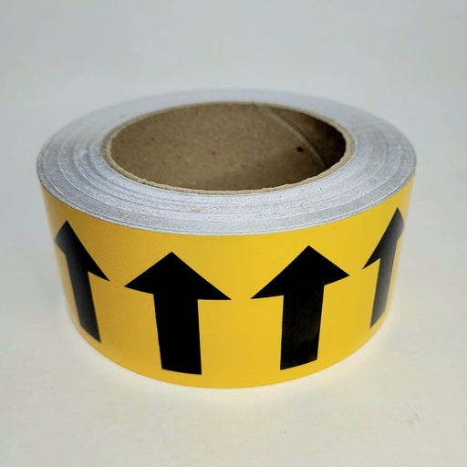 [RAW254] RAW254 CINTA DE FLECHAS AMARILLO   C/ NEGRO  5 CM ANCHO X 137 CM LARGO X 006 MM GROSOR