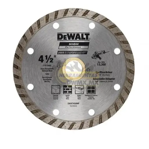 [1DW-DW47450L] DW47450L DISCO DIAMANTADO DE 4 1/2" TURBO 13200 RPM DEWALT