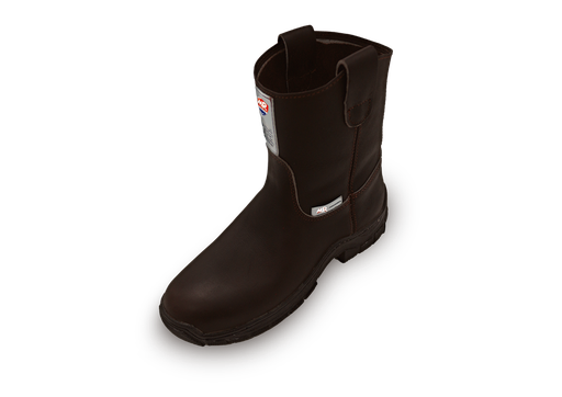 [SP1027-28] BOTA INDUSTRIAL PIEL COLOR NEGRO TIPO PETROLERA CON ACERO (T: 6,7,8,9 Y 10) MARCA MR 