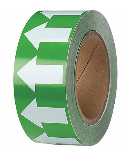 [91421] CINTA DE FLECHAS BRADY  VERDE/ BLANCO 2" x 90 PIES 