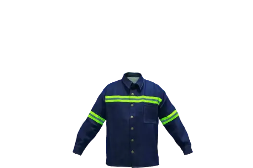 [SP1085-RA-T40] Camisa mezclilla 14oz c/reflejante text