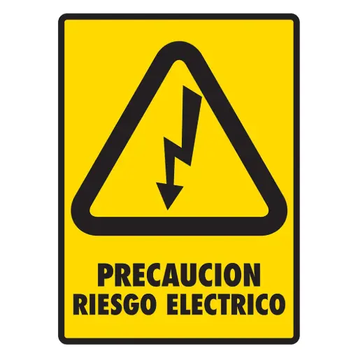 [RIESGO-ELECTRICO20X25] Señal en trovicel de 20x25cm rotulado en vinil "peligro riesgo electrico"