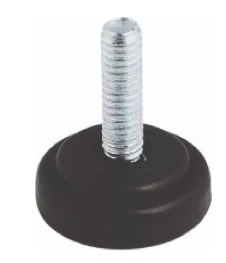 [NIVELADOR1/4X1] REGATON NIVELADOR HULE NEGRO+TORNILLO 1x1/4