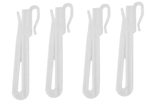 [GPB908] GANCHO DE CORTINA PlASTICO BLANCO PIEZA