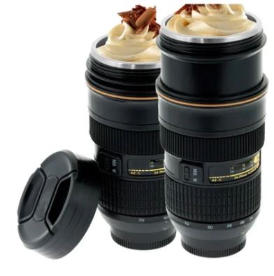 [LENSCUP] LENTE EXTENSIBLE EN FORMA DE TAZA-TERMO REPLICA NIKON 24-70MM F/2.8