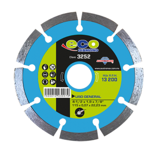 [190-2556] DISCO DIAMANTE RIN CONTINUO 4 1/2 AUSTROMEX