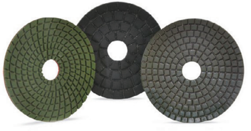 [190-2876] Pad de diamante con Velcro dpv 4" g-3000-azul marino  Ustromex