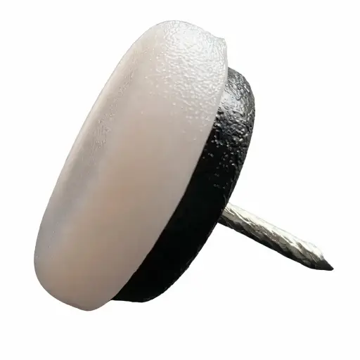 [REGATON-1/2-CLA-BYN] Regaton-16mm regaton de plastico tipo clavo blanco y negro