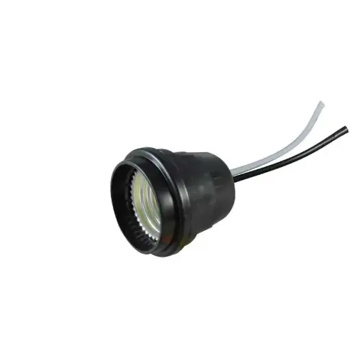 [246-SP-145] SOQUET D/HULE P/INTEMPERIE NEGRO C/CABLES PORTALAMPARA SUPPLIER