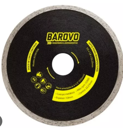 [FE-DCM11517] FE-DCM11517 DISCO DIAMANTADO RIN CONTINUO DIAMANTE DE 4 1/2" BAROVO