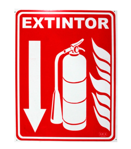 [FE-EXTINTOR-36X28] Extintor-36x28 señal bandera extintor 36x28 cm