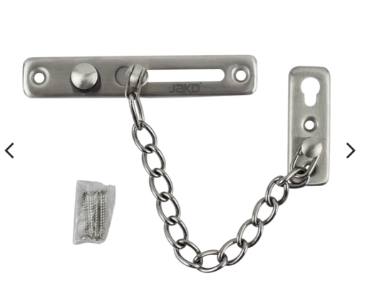 [FEDG004SS ] PASADOR DE CADENA SEGURIDAD G.M.004 COLOR CROMO ACERO INOXIDABLE HAFELE