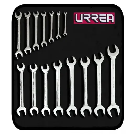 [3000G] 3000G Juego de 15 llaves españolas pulido espejo en pulgadas Urrea