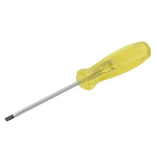 [9633] Destornillador con mango ámbar, punta cabinet barra redonda 3/16" x 5" Urrea