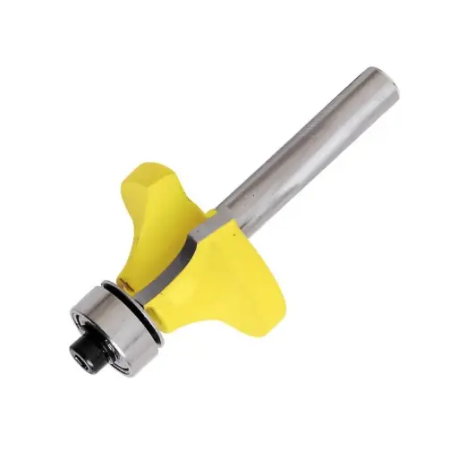 [119268] Broca para router 1" de acero redondeada con balero uso profesional Surtek