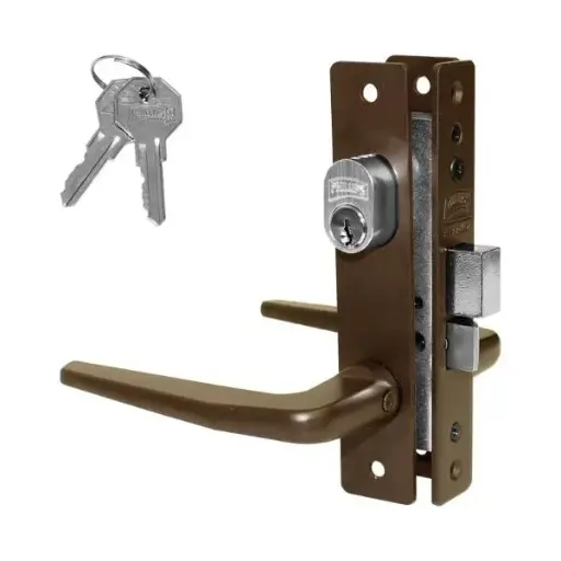 [142-549 MC ADK] MX3436 CERRADURA EMBUTIR P/PERFIL ALUM 549 MC ADK CAFE