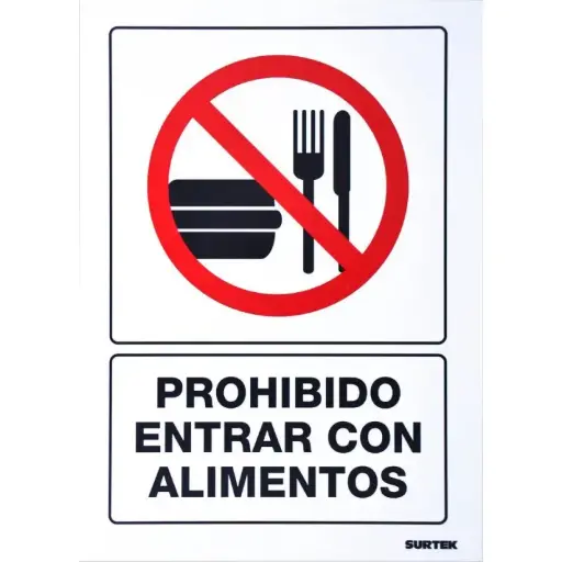 [SES38] SES38 Señal "Prohibido alimentos" Surtek
